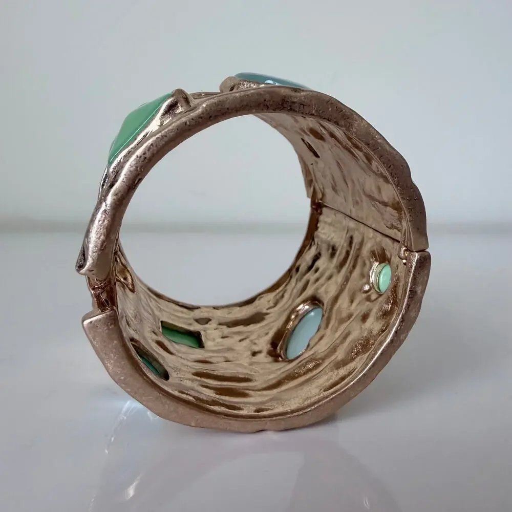 Gold Bracelet with Multicolor Stone Accents